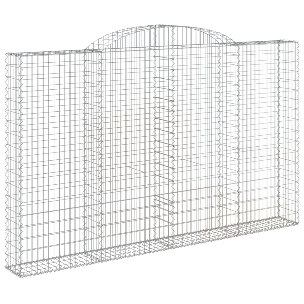 vidaXL Cestos gabião arqueados 20 pcs 300x30x180/200 ferro galvanizado