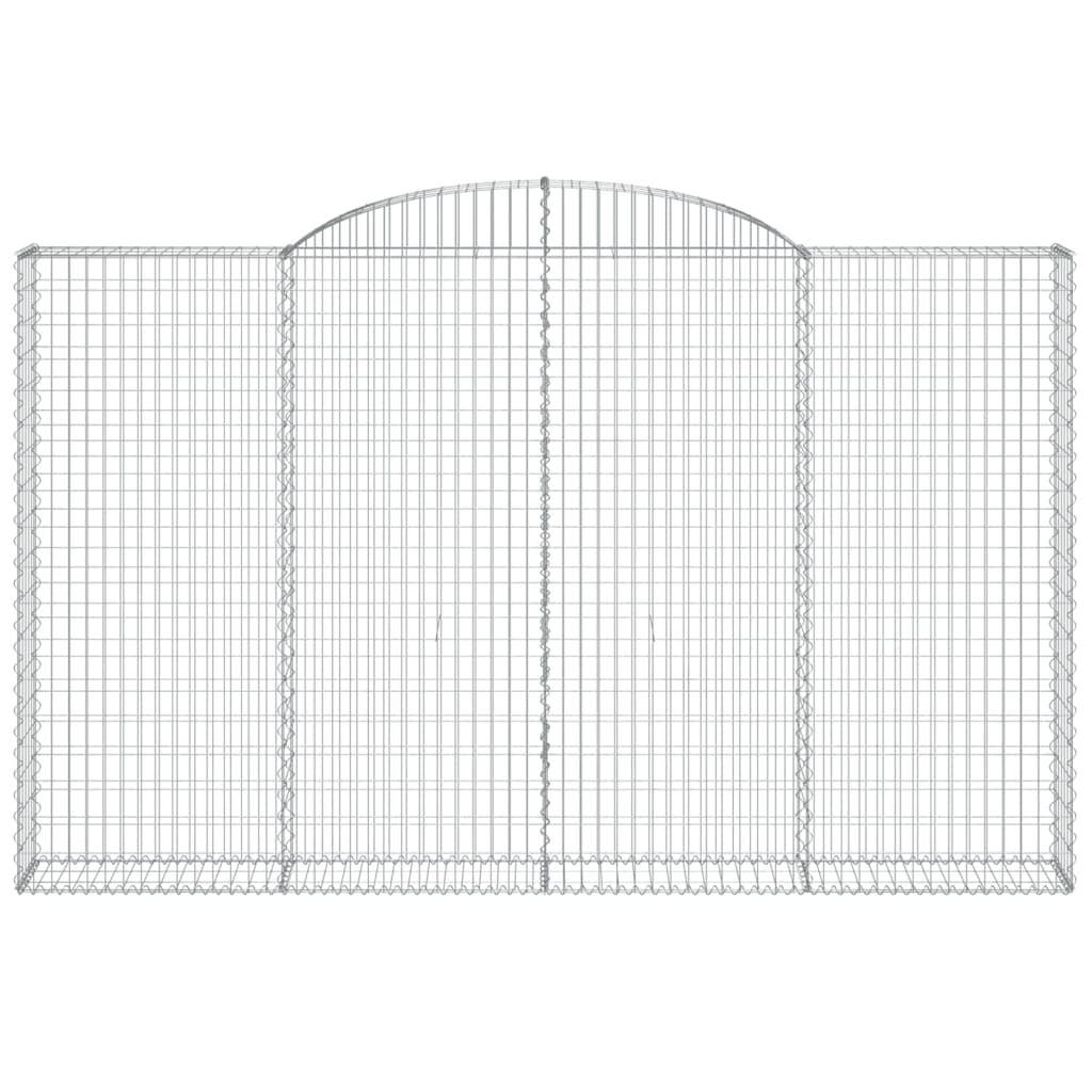 vidaXL Cestos gabião arqueados 20 pcs 300x30x180/200 ferro galvanizado