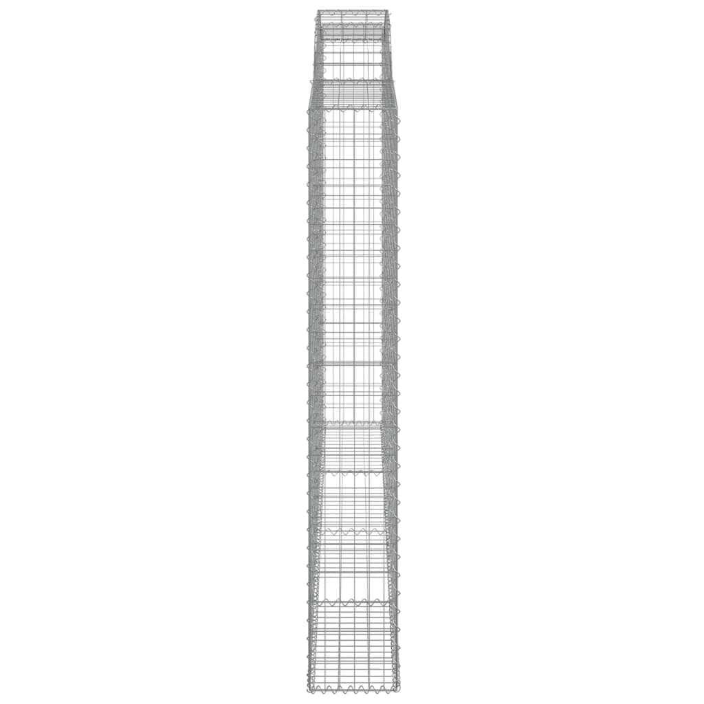 vidaXL Cestos gabião arqueados 2pcs 300x30x200/220cm ferro galvanizado