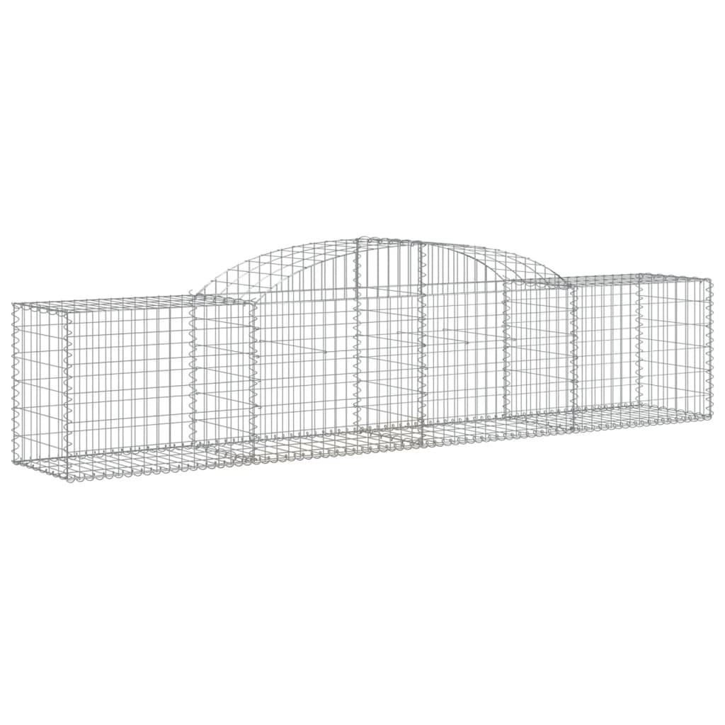 vidaXL Cestos gabião arqueados 3 pcs 300x50x60/80 cm ferro galvanizado