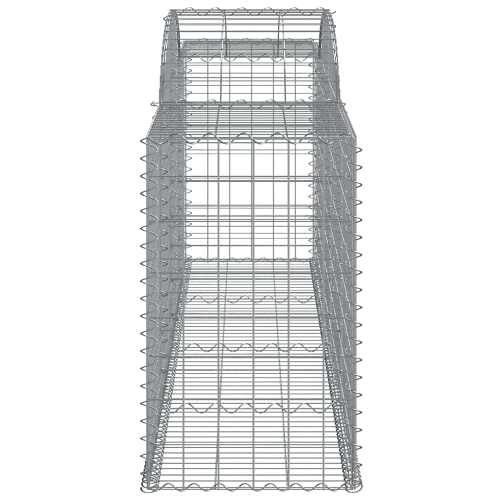 vidaXL Cestos gabião arqueados 6 pcs 300x50x80/100cm ferro galvanizado