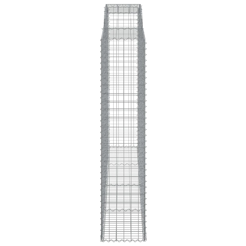 vidaXL Cestos gabião arqueados 3pcs 300x50x220/240cm ferro galvanizado