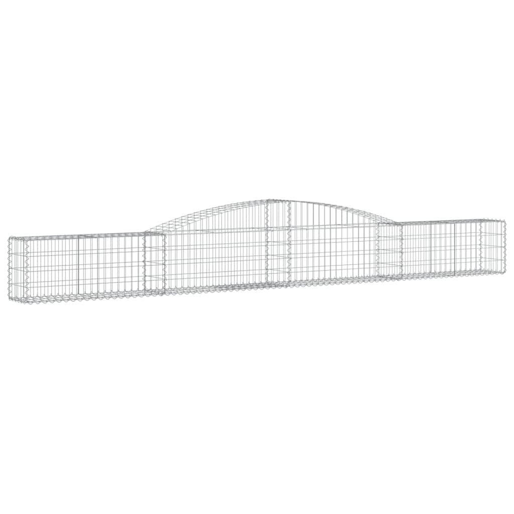 vidaXL Cestos gabião arqueados 6 pcs 400x30x40/60 cm ferro galvanizado