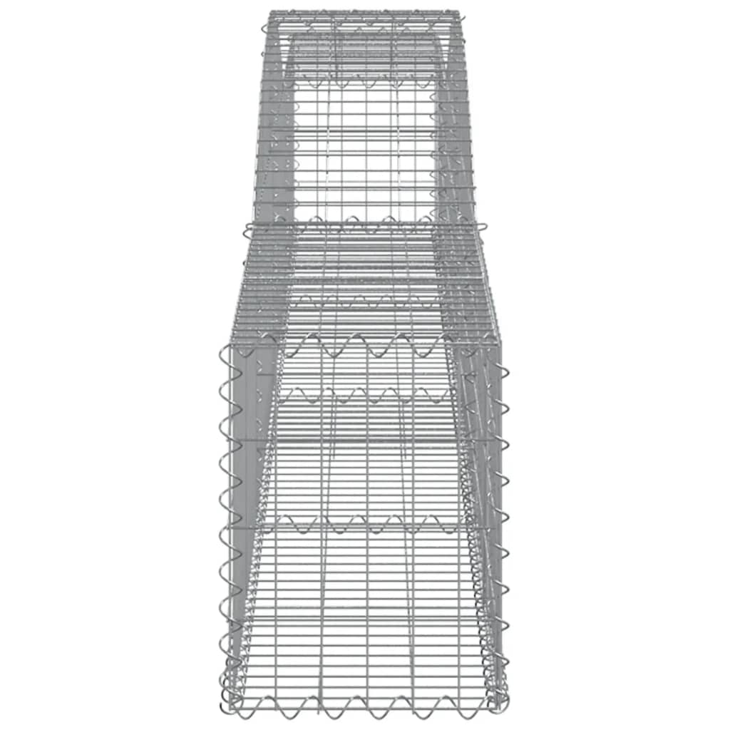 vidaXL Cestos gabião arqueados 6 pcs 400x30x40/60 cm ferro galvanizado