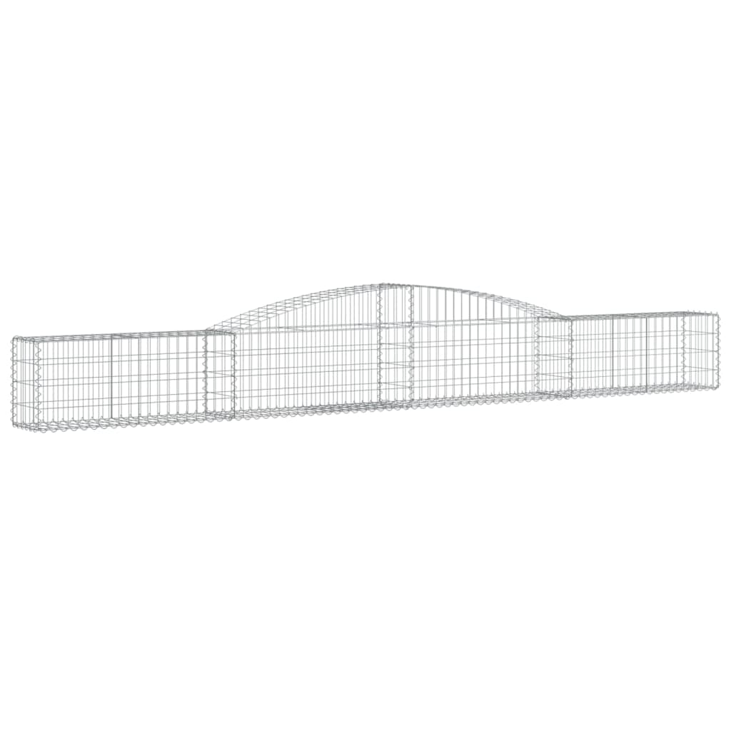 vidaXL Cestos gabião arqueados 8 pcs 400x30x40/60 cm ferro galvanizado