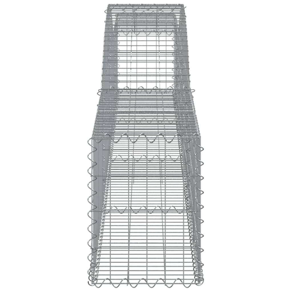 vidaXL Cestos gabião arqueados 25 pcs 400x30x40/60cm ferro galvanizado