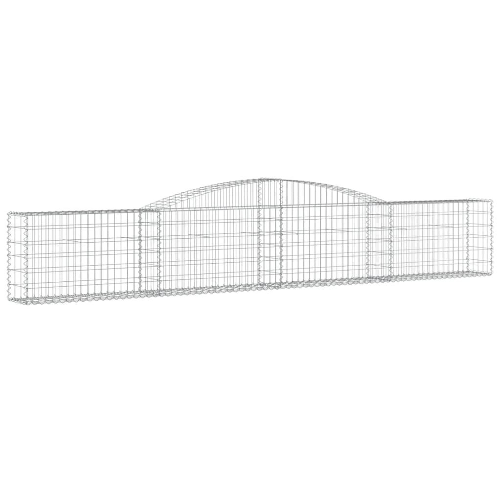 vidaXL Cestos gabião arqueados 6 pcs 400x30x60/80 cm ferro galvanizado