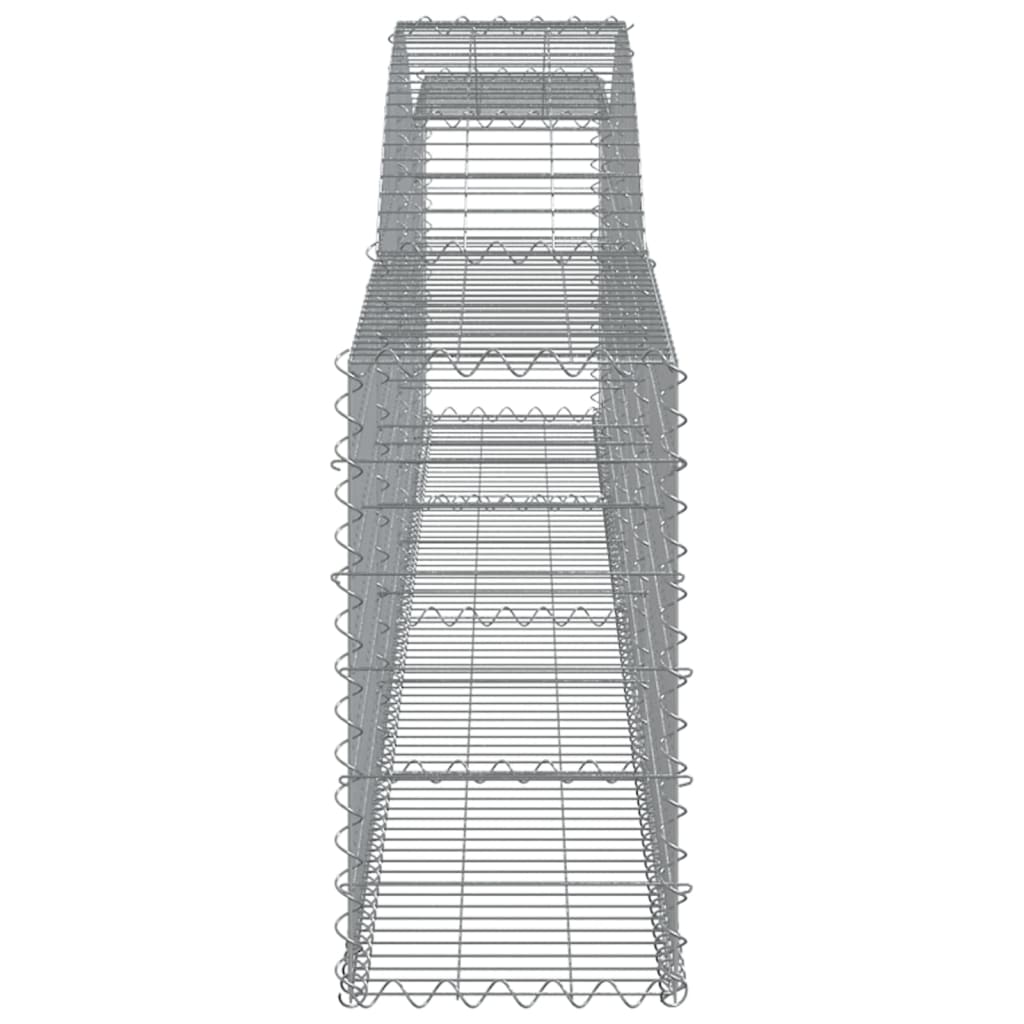 vidaXL Cestos gabião arqueados 6 pcs 400x30x60/80 cm ferro galvanizado