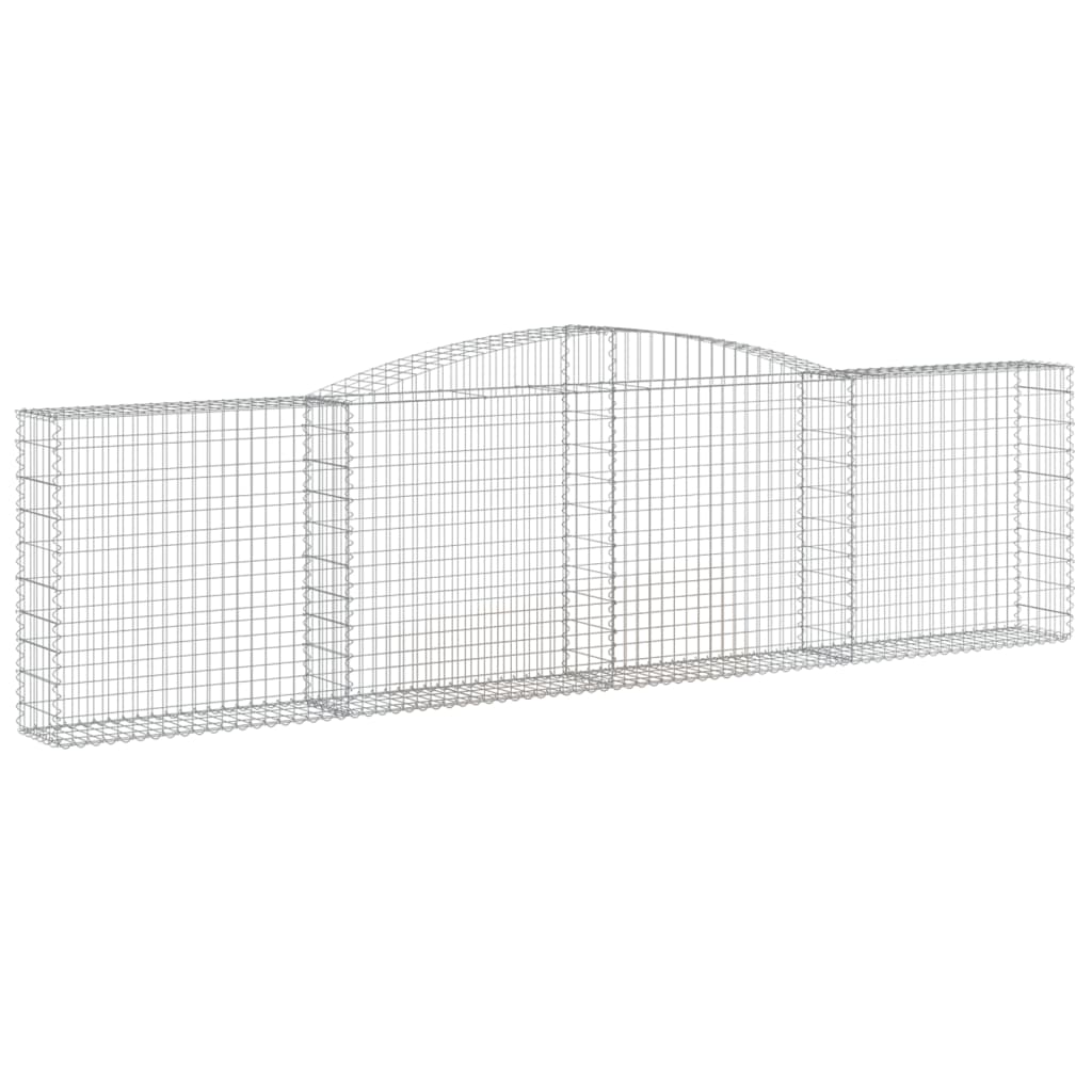 vidaXL Cestos gabião arqueados 9pcs 400x30x100/120cm ferro galvanizado