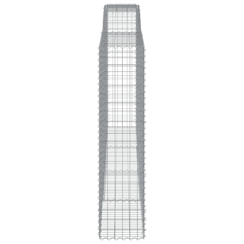 vidaXL Cestos gabião arqueados 2pcs 400x50x200/220cm ferro galvanizado