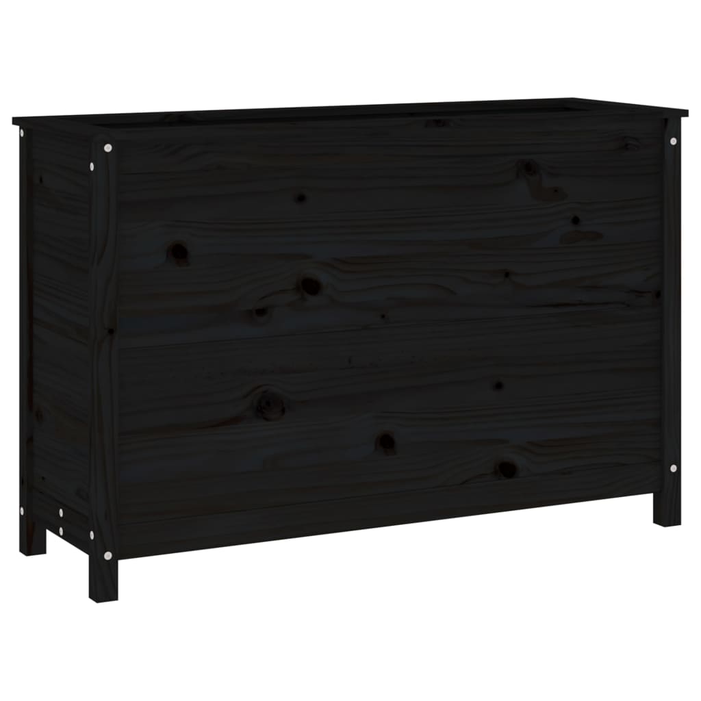 vidaXL Canteiro elevado de jardim 119,5x40x78 cm pinho maciço preto