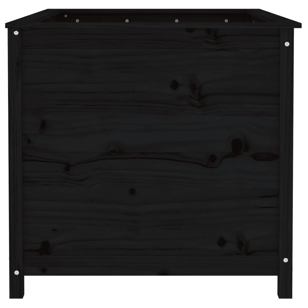 vidaXL Canteiro elevado de jardim 119,5x82,5x78 cm pinho maciço preto