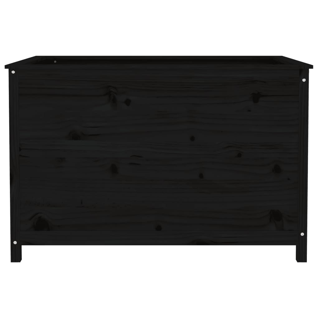 vidaXL Canteiro elevado de jardim 119,5x82,5x78 cm pinho maciço preto