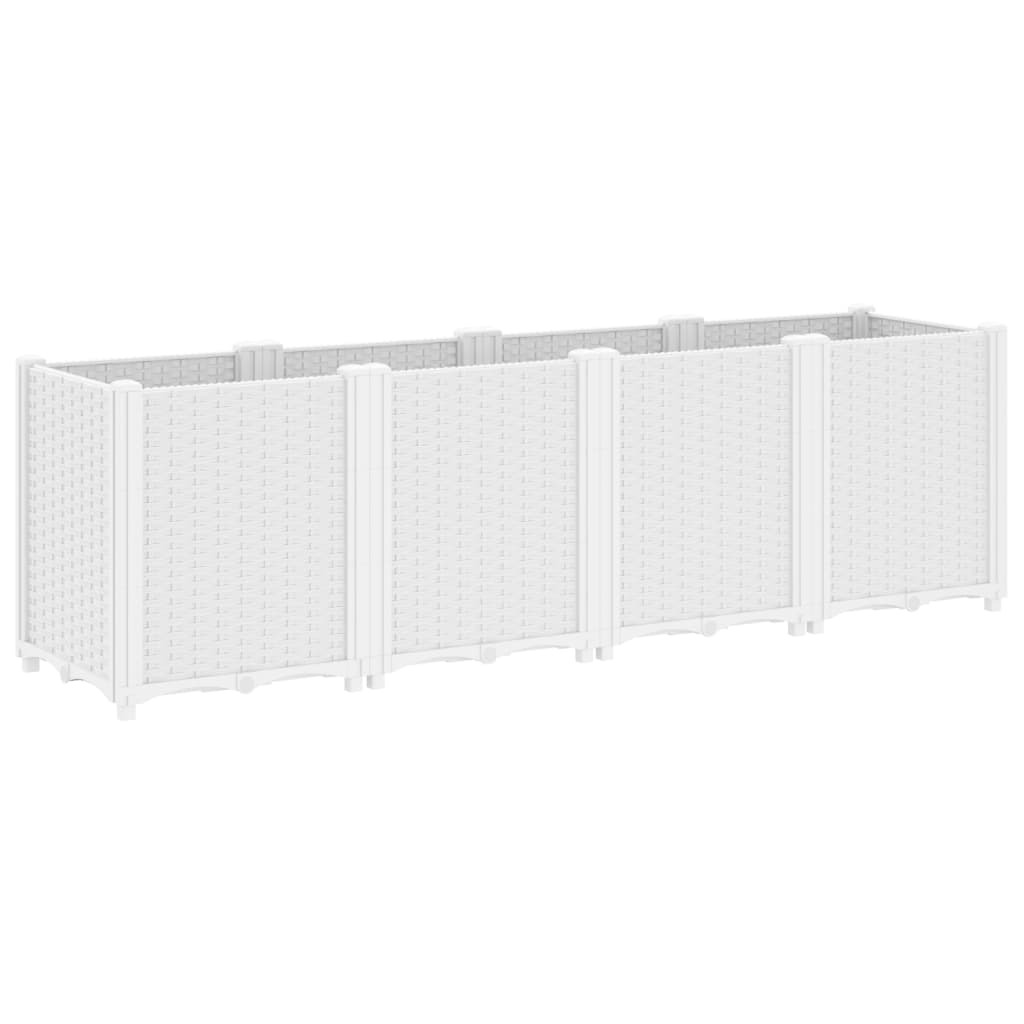 vidaXL Vaso/floreira 160x40x53 cm PP branco