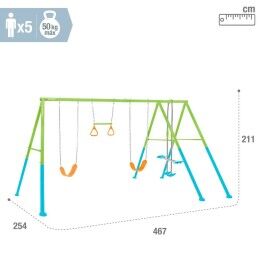 Intex|Baloiço Intex 44130 Duplo Cadeira de baloiço 467 x 211 x 254 cm