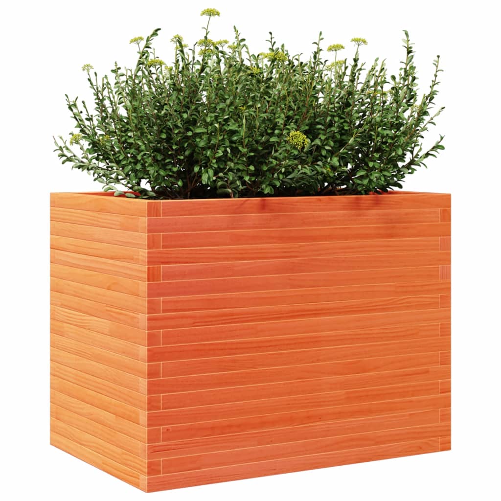 vidaXL Vaso/floreira de jardim 90x60x68,5 cm pinho maciço castanho mel