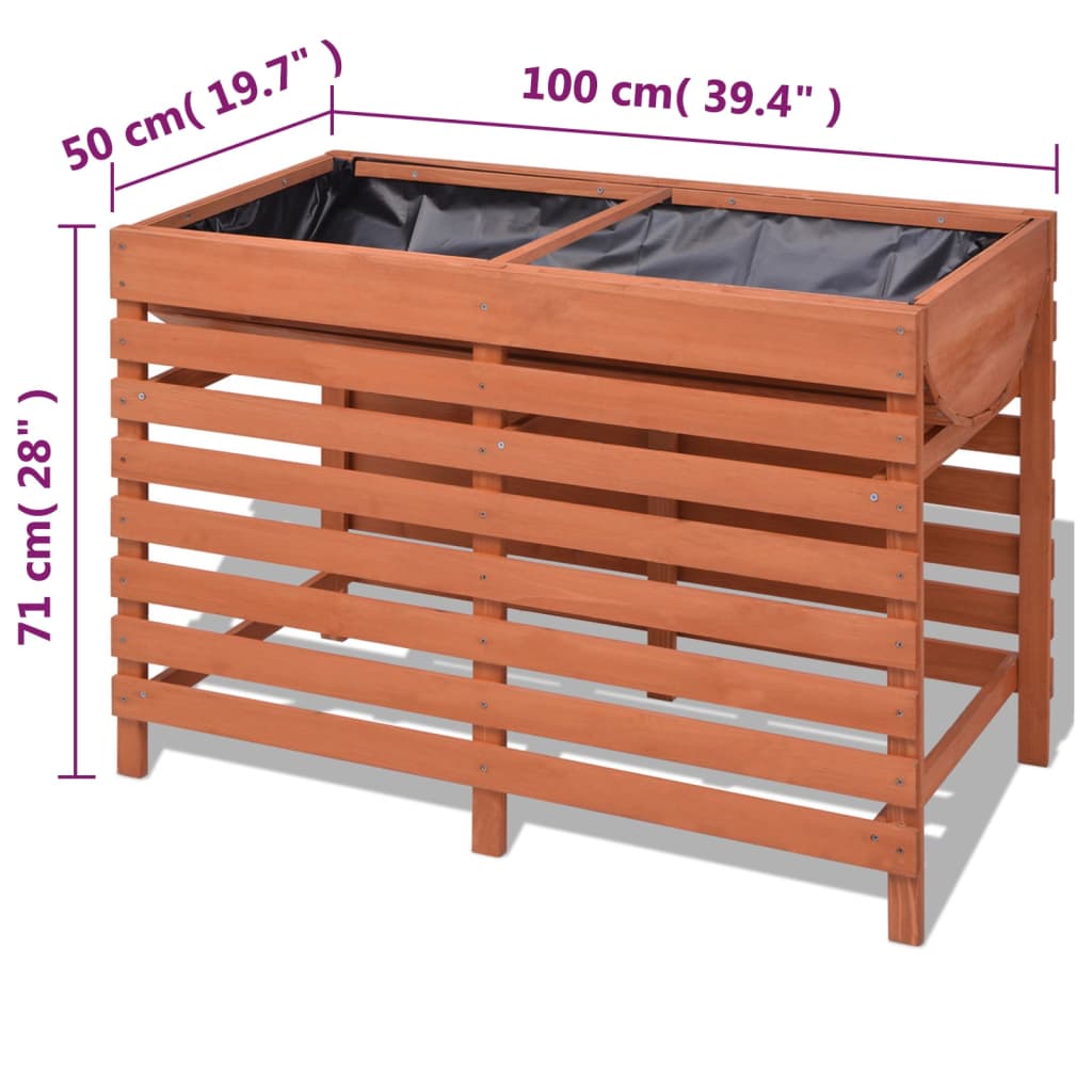 vidaXL Floreira 100x50x71 cm madeira