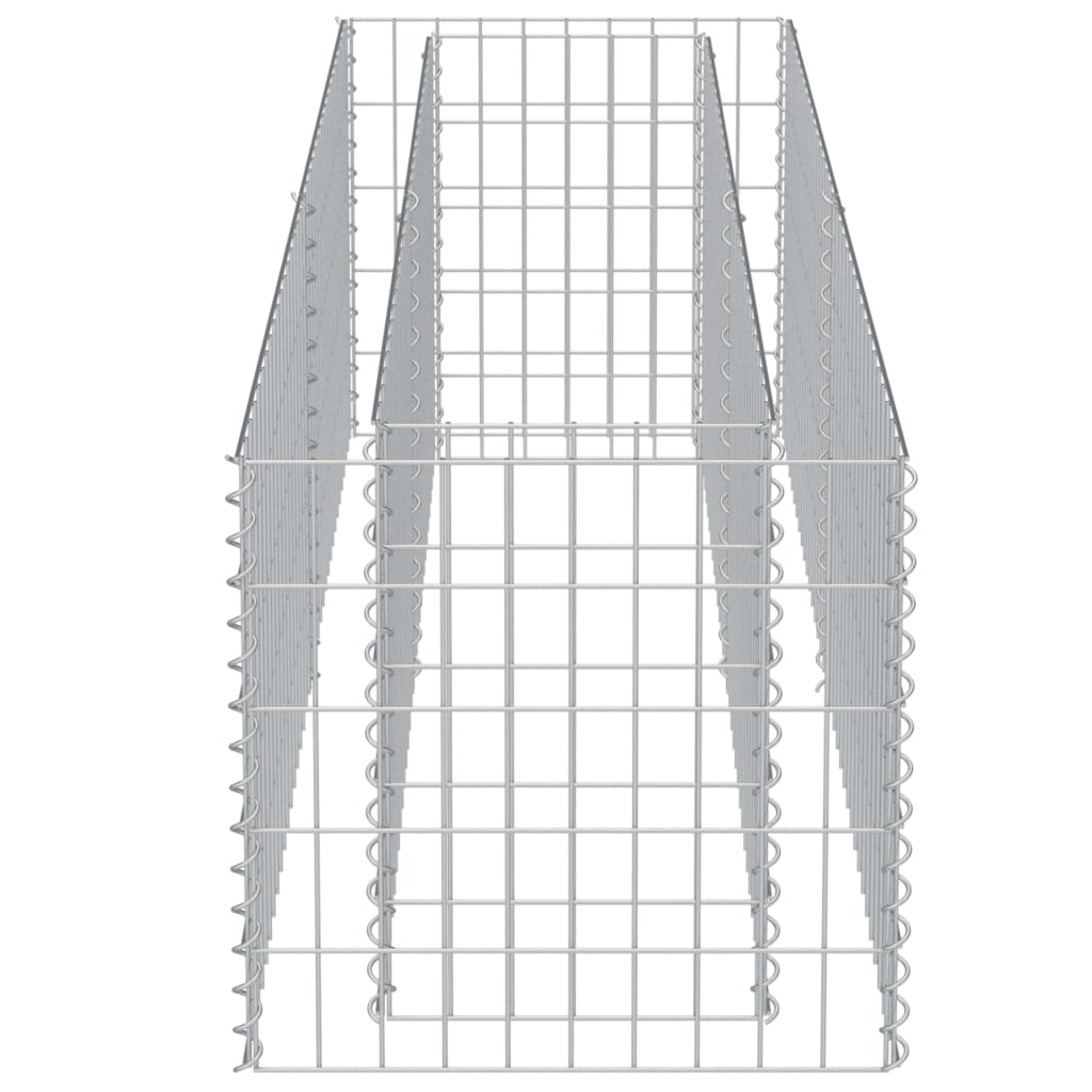 vidaXL Canteiro elevado/cesto gabião 180x50x50 cm aço galvanizado