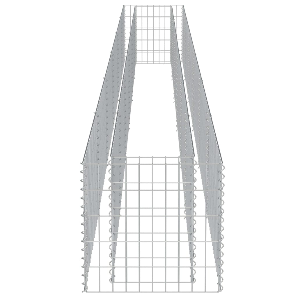 vidaXL Canteiro elevado/cesto gabião 540x50x50 cm aço galvanizado