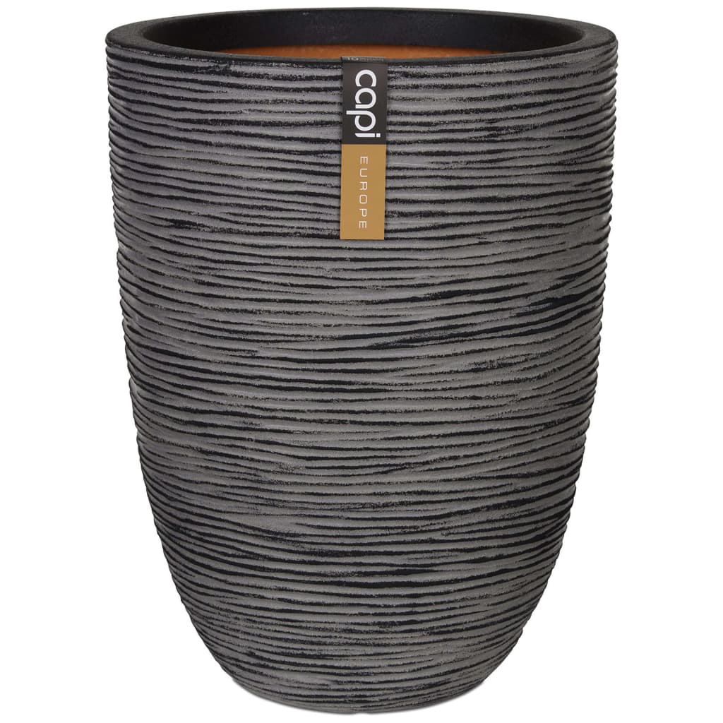 Capi Vaso elegante e baixo Nature Rib 36x47 cm antracite KOFZ782