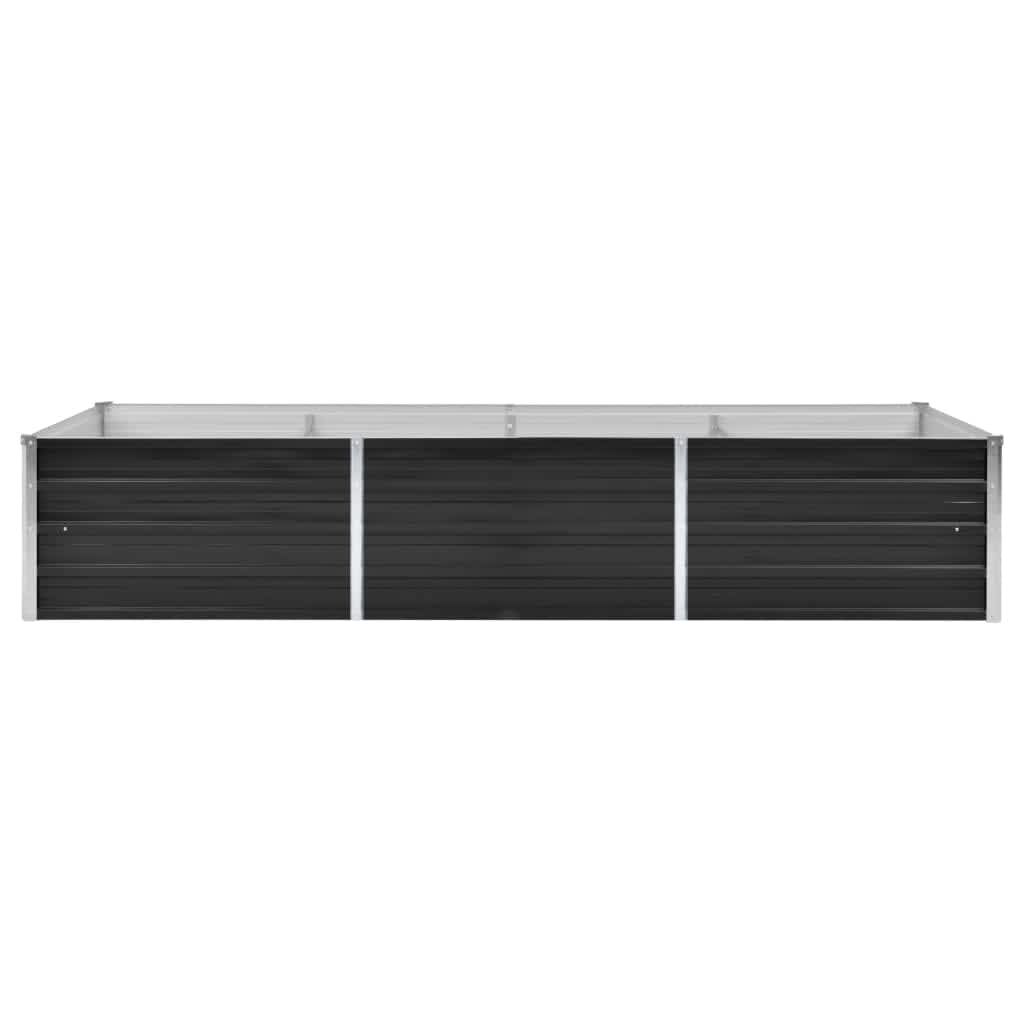 vidaXL Canteiro elevado jardim aço galvanizado 240x80x45cm antracite