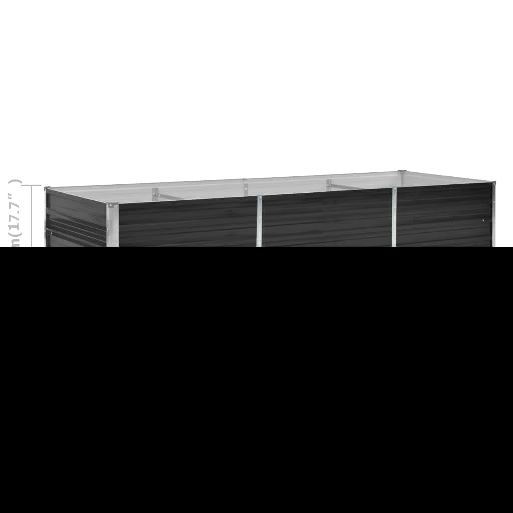 vidaXL Canteiro elevado jardim aço galvanizado 240x80x45cm antracite