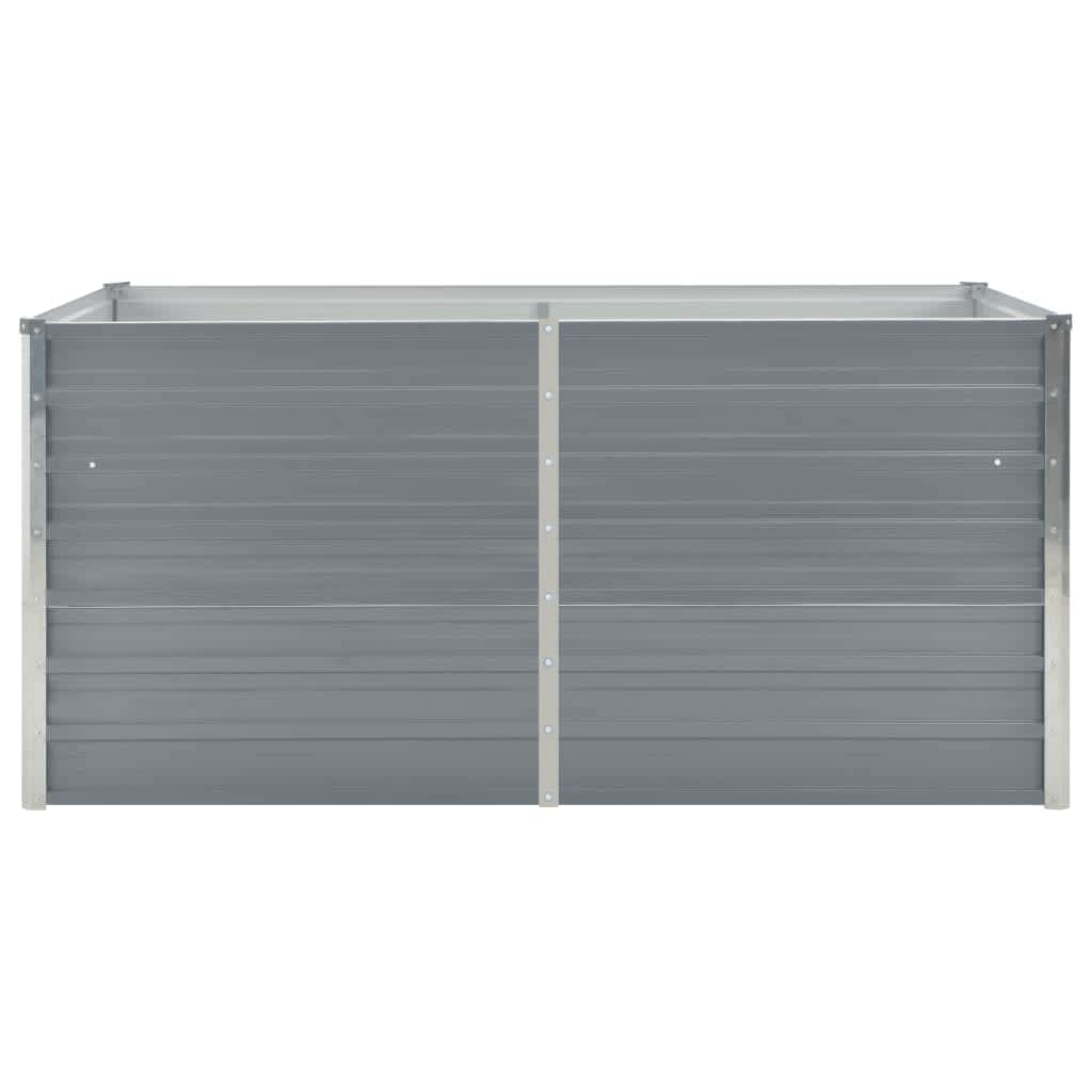 vidaXL Canteiro de jardim elevado 160x80x45cm aço galvanizado cinzento