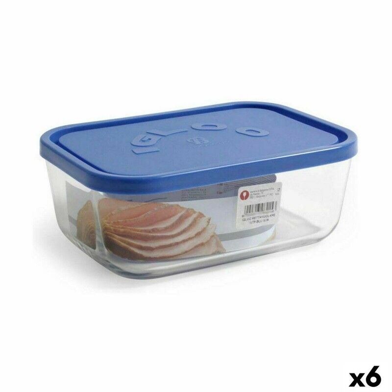 Borgonovo|Lancheira Borgonovo Azul Retangular 2,3 L (6 Unidades) Borgonovo|Lancheira Borgonovo Azul Retangular 2,3 L (6 Unidades)