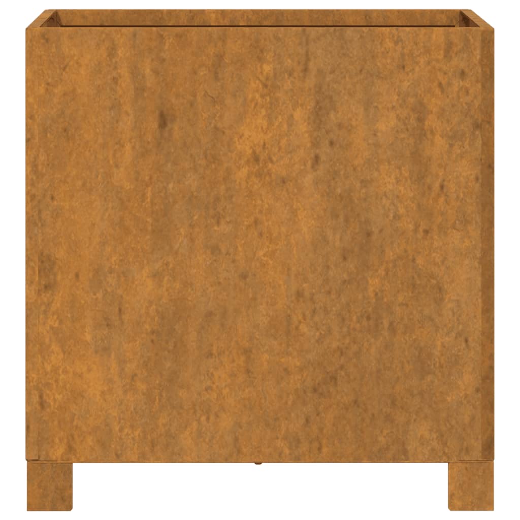 vidaXL Vaso/floreira com pernas 42x40x43 cm aço corten cor enferrujado