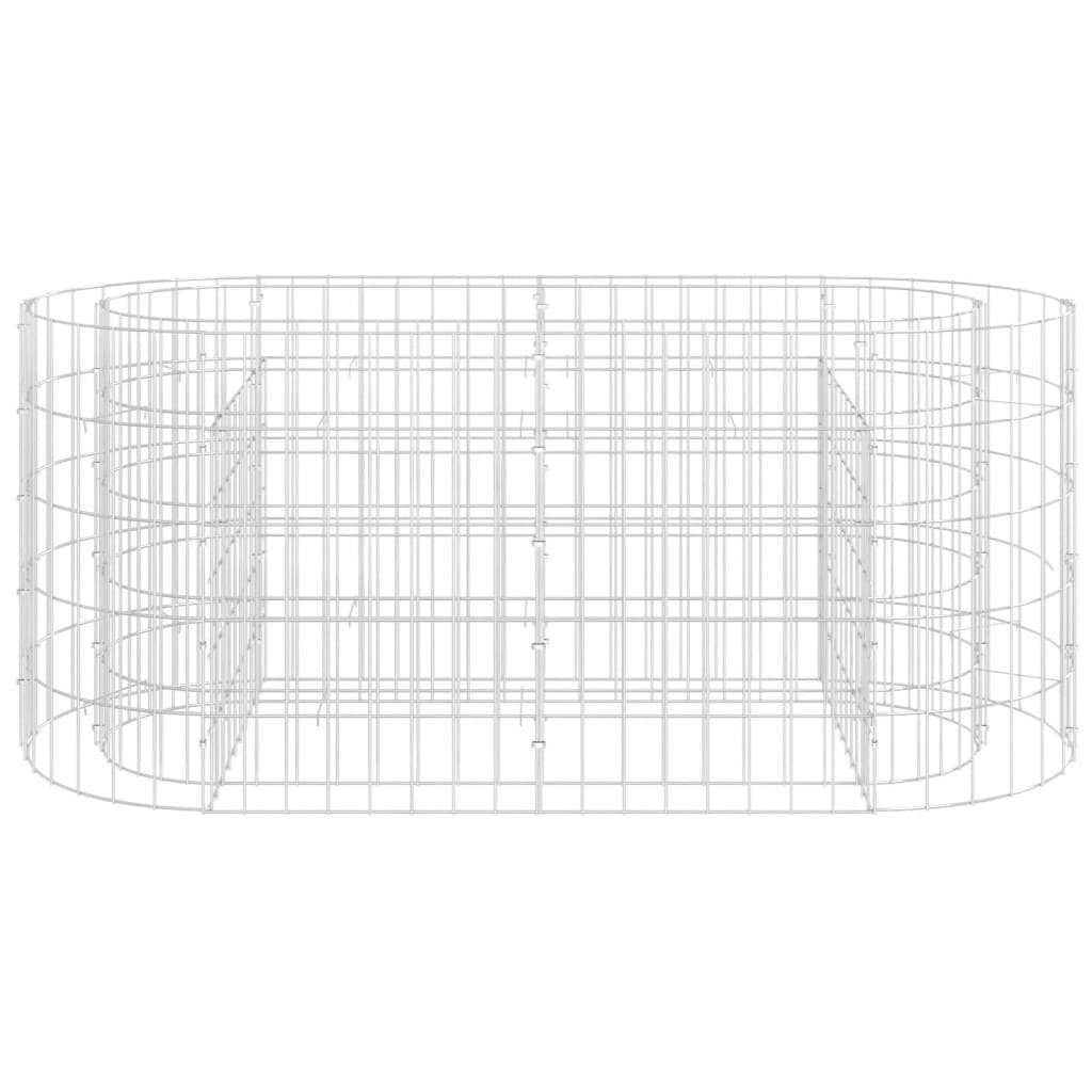 vidaXL Canteiro elevado/cesto gabião 120x50x50 cm ferro galvanizado