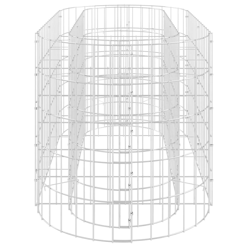 vidaXL Canteiro elevado/cesto gabião 120x50x50 cm ferro galvanizado