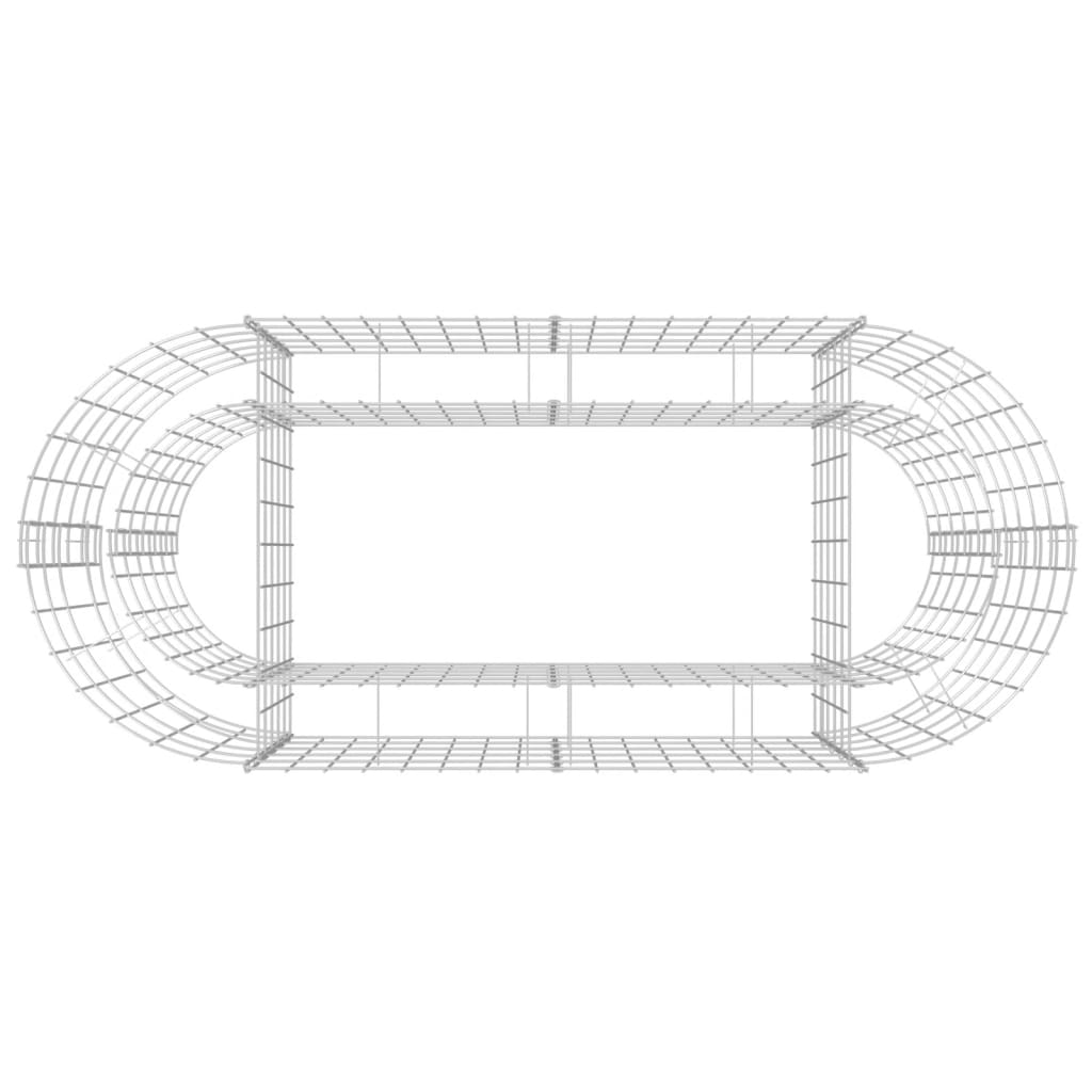 vidaXL Canteiro elevado/cesto gabião 120x50x50 cm ferro galvanizado