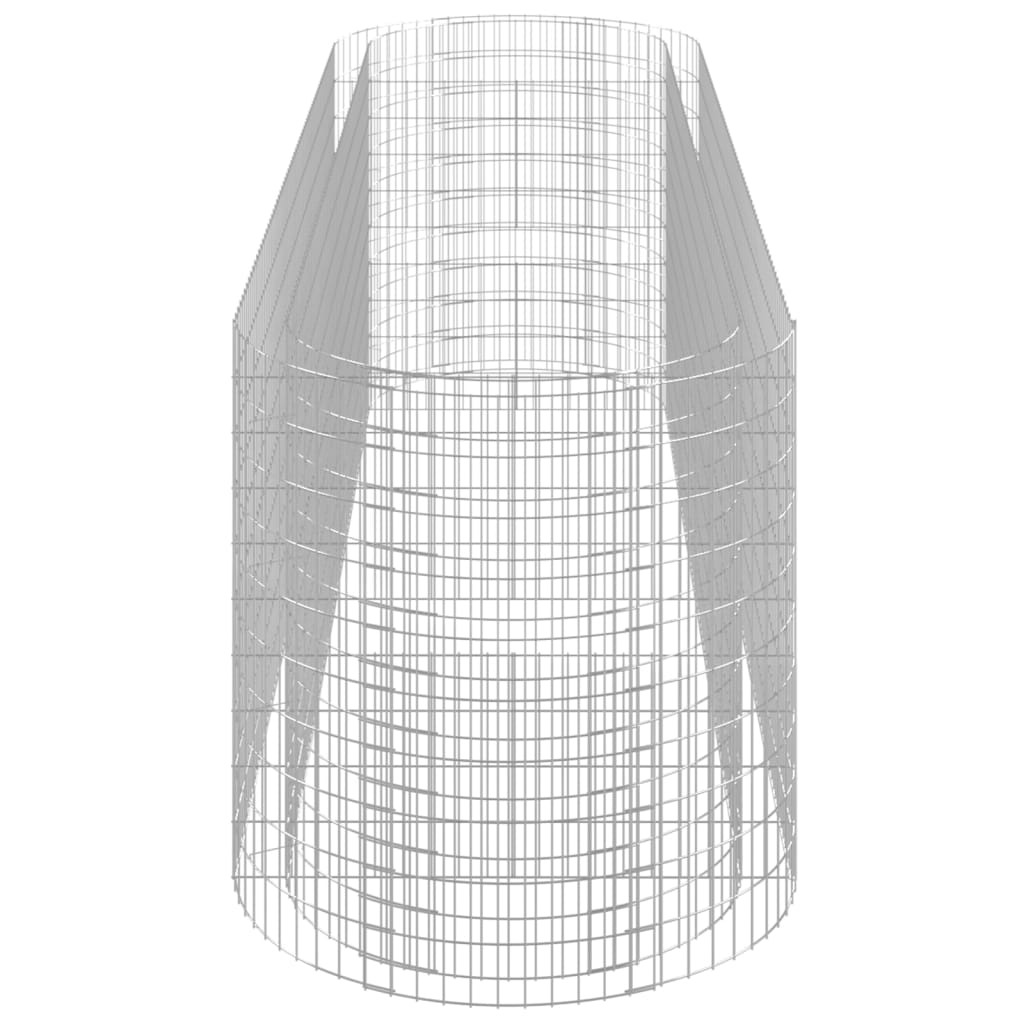 vidaXL Canteiro elevado/cesto gabião 400x100x100 cm ferro galvanizado