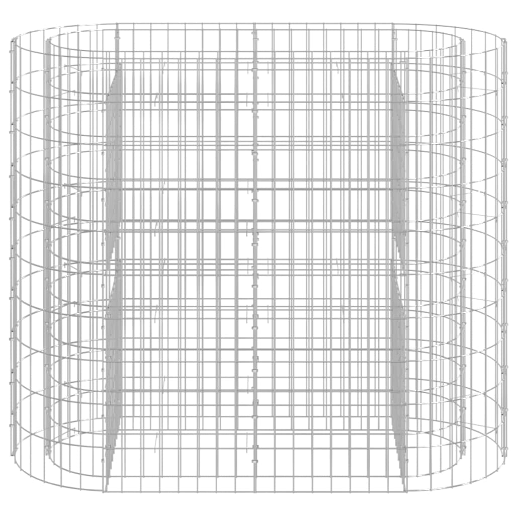 vidaXL Canteiro elevado/cesto gabião 120x50x100 cm ferro galvanizado