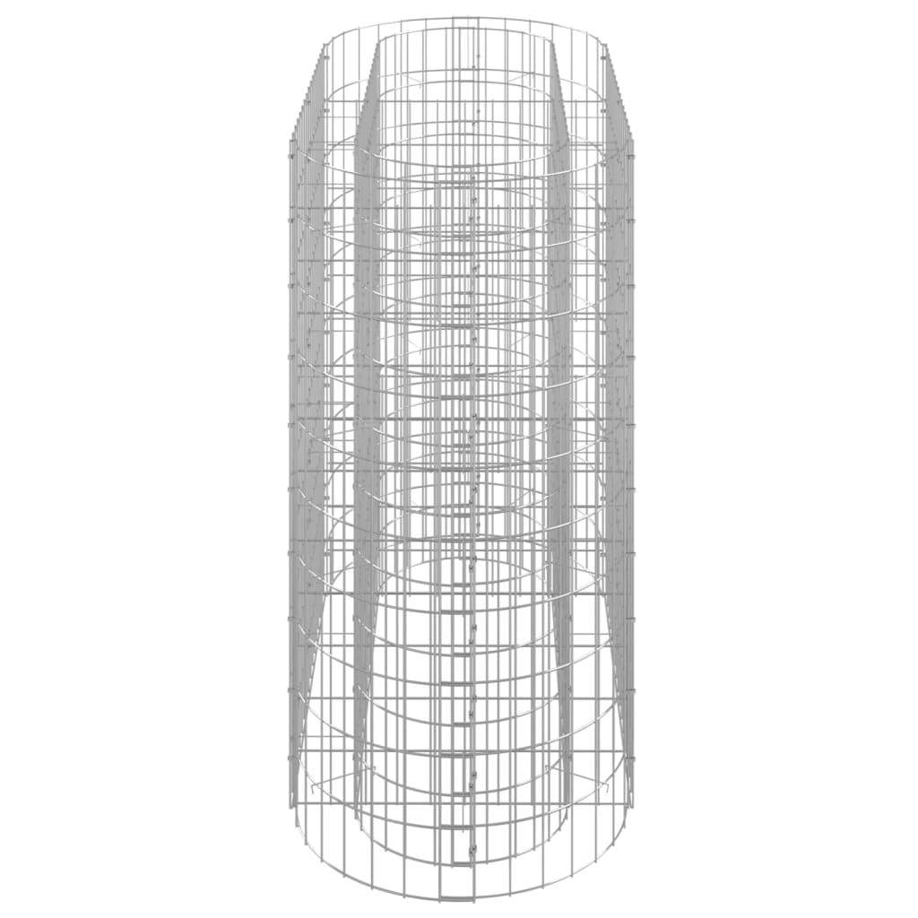 vidaXL Canteiro elevado/cesto gabião 120x50x100 cm ferro galvanizado