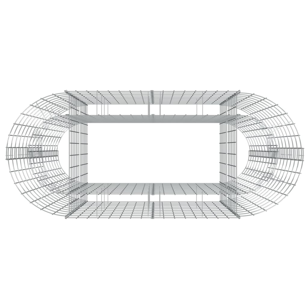 vidaXL Canteiro elevado/cesto gabião 120x50x100 cm ferro galvanizado