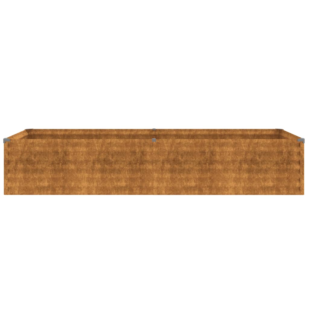 vidaXL Canteiro elevado de jardim 194x50x36 cm aço corten