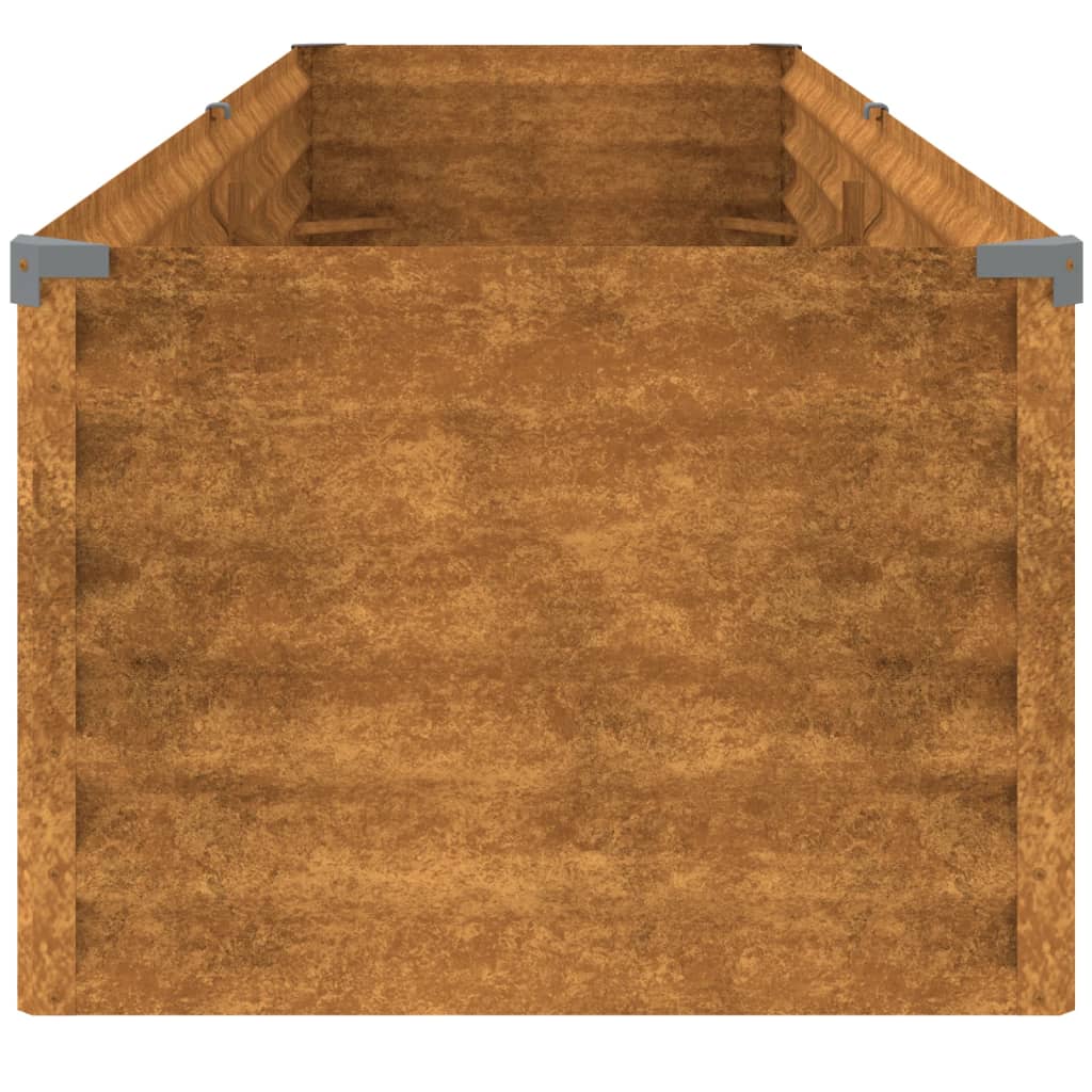 vidaXL Canteiro elevado de jardim 194x50x36 cm aço corten