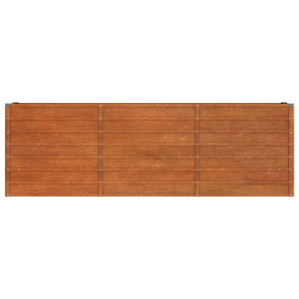 vidaXL Canteiro de jardim 240x40x77 cm aço corten cor enferrujado