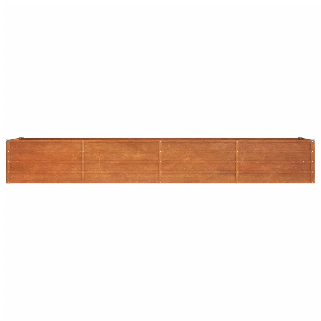 vidaXL Canteiro de jardim 320x80x45 cm aço corten cor enferrujado