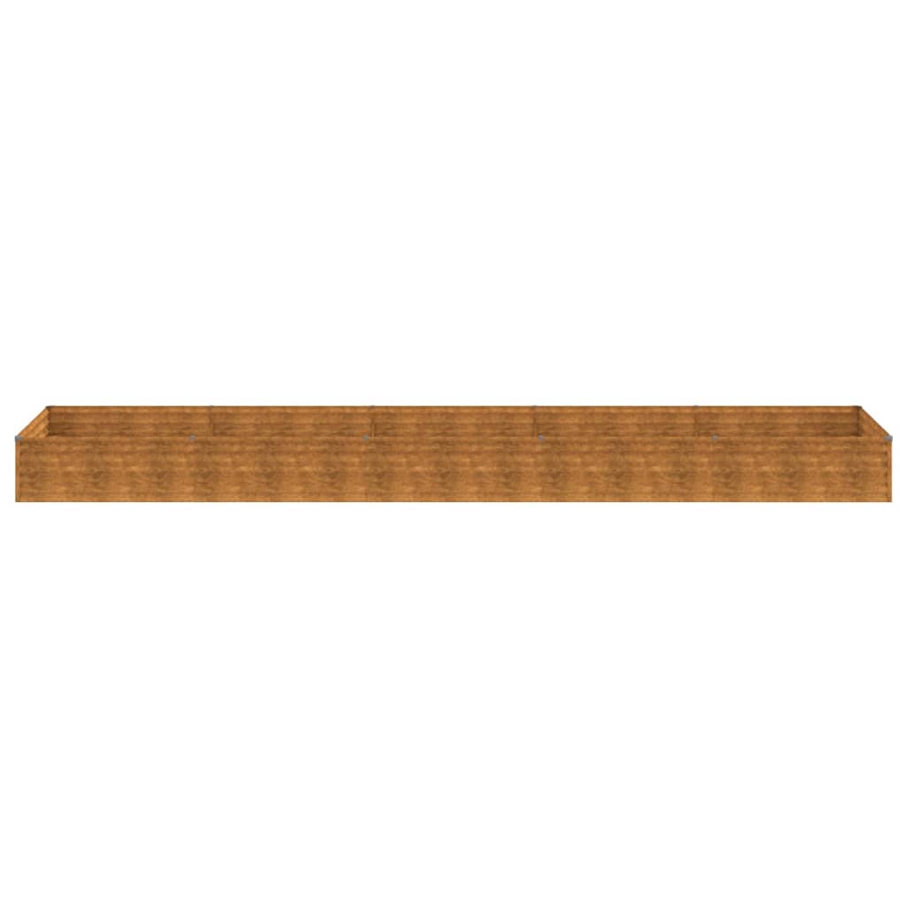 vidaXL Canteiro elevado de jardim 482x100x36 cm aço corten