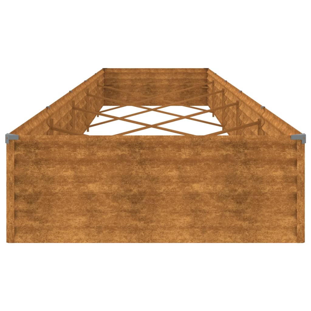 vidaXL Canteiro elevado de jardim 482x100x36 cm aço corten