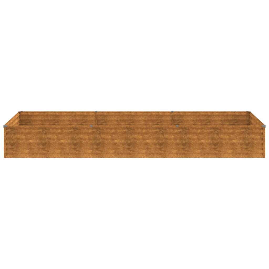 vidaXL Canteiro elevado de jardim 291x100x36 cm aço corten