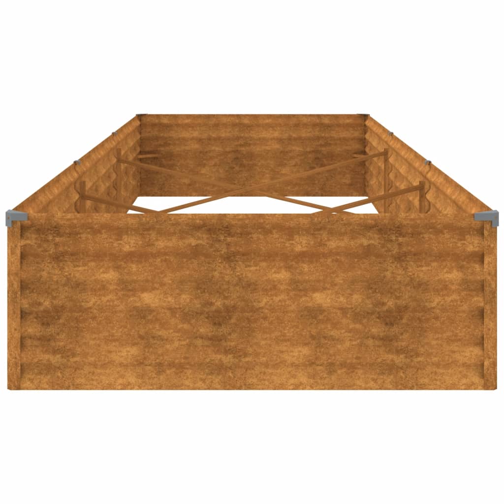 vidaXL Canteiro elevado de jardim 291x100x36 cm aço corten