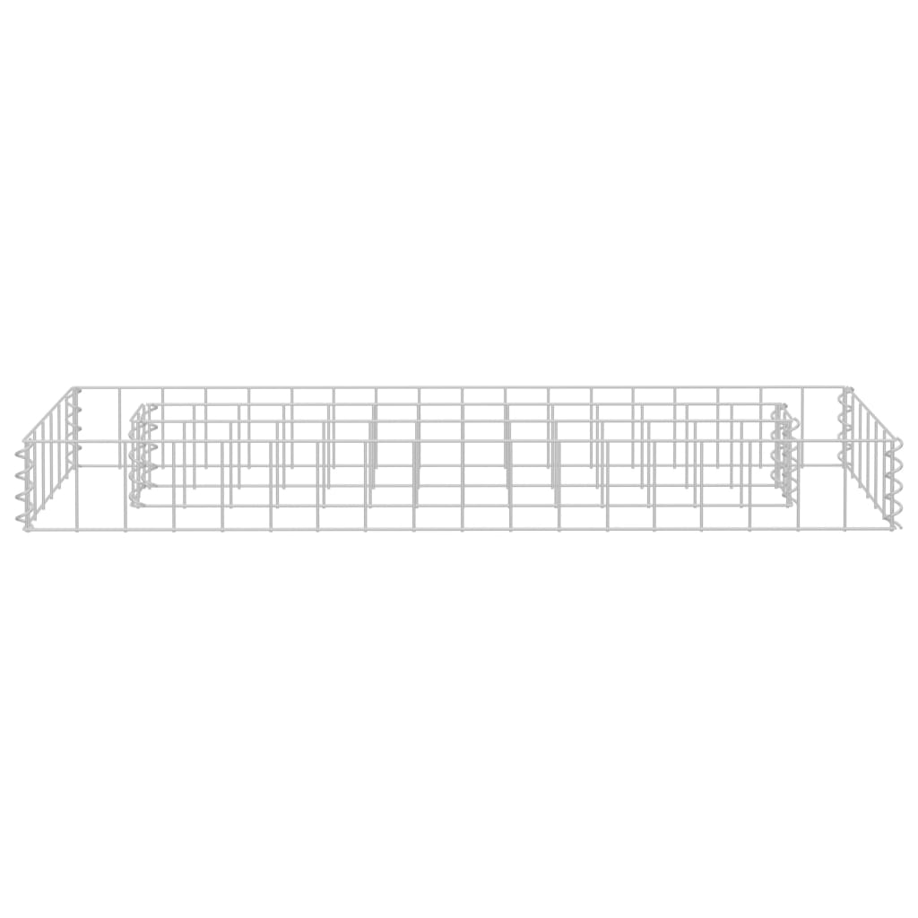 vidaXL Canteiro elevado/cesto gabião 90x30x10 cm aço galvanizado