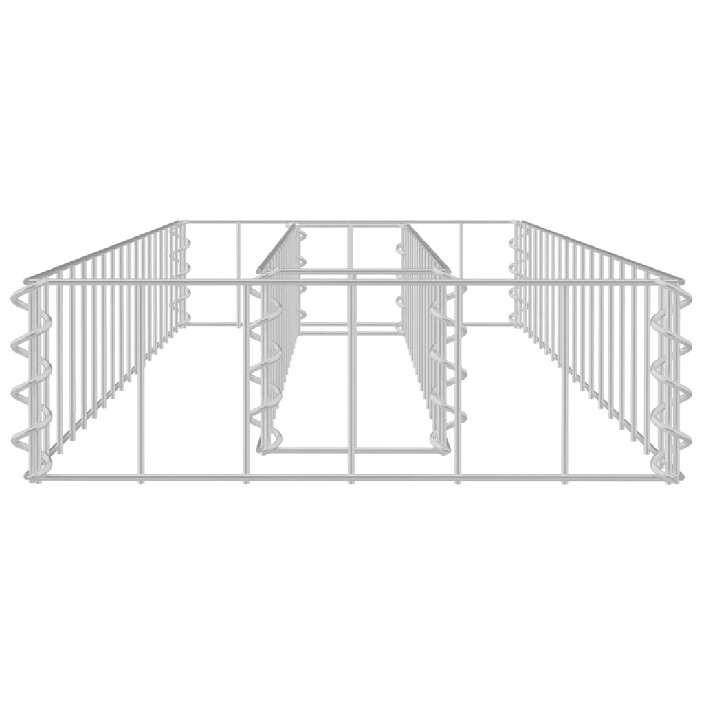 vidaXL Canteiro elevado/cesto gabião 90x30x10 cm aço galvanizado