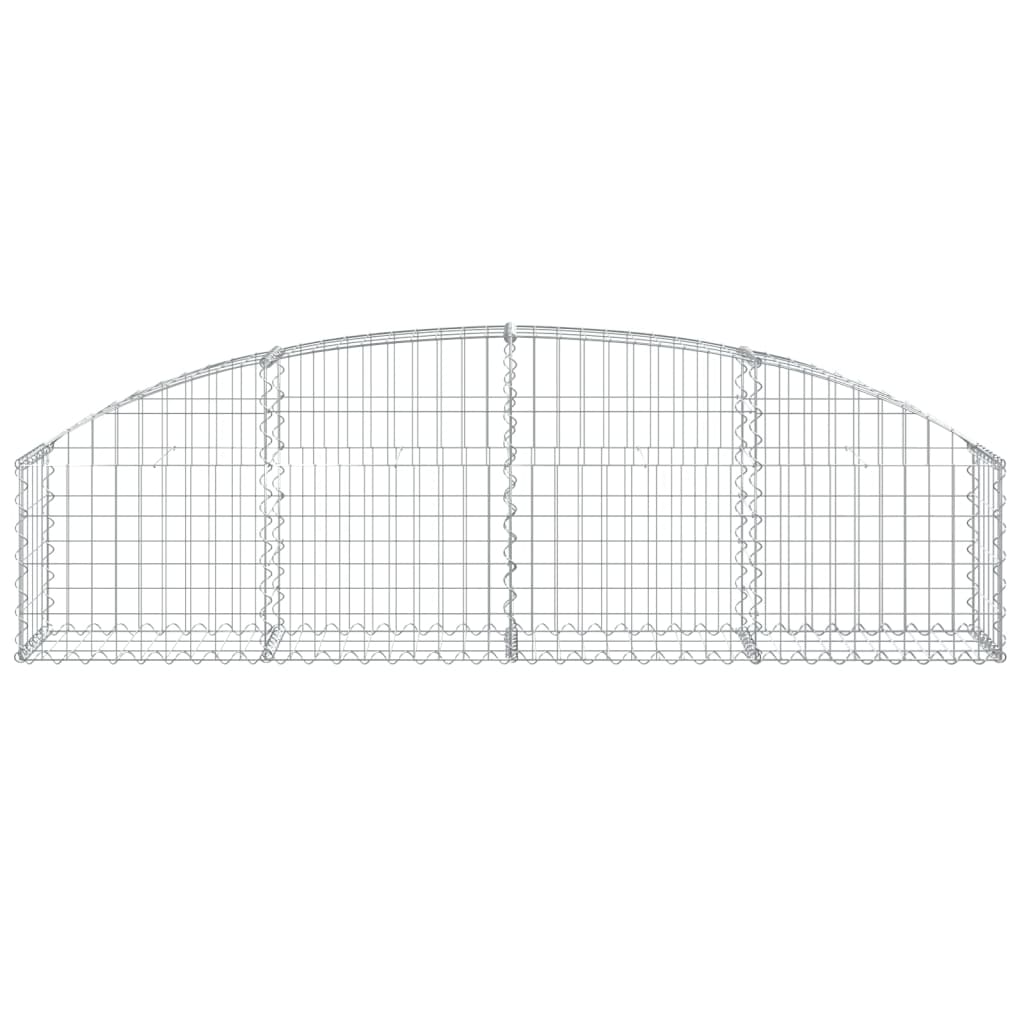 vidaXL Cesto gabião arqueado 200x30x40/60 cm ferro galvanizado