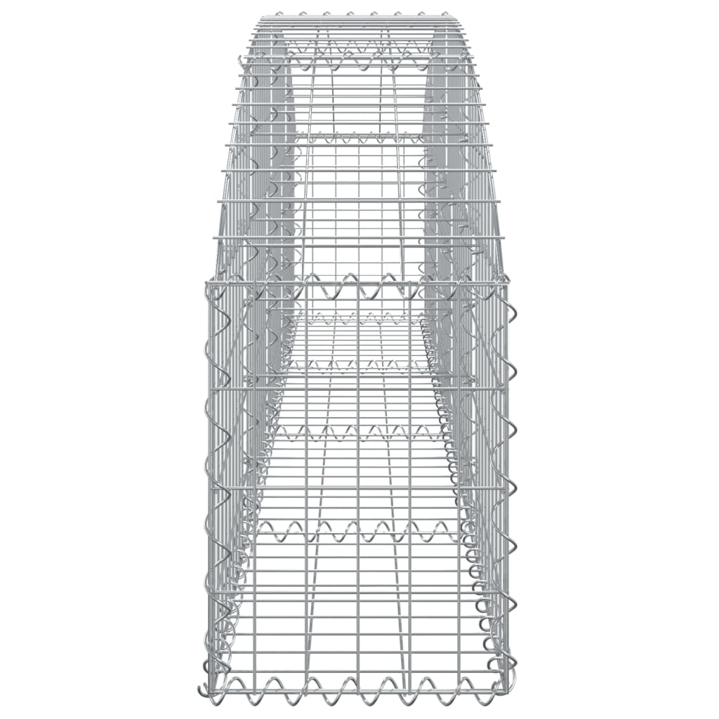 vidaXL Cesto gabião arqueado 200x30x40/60 cm ferro galvanizado