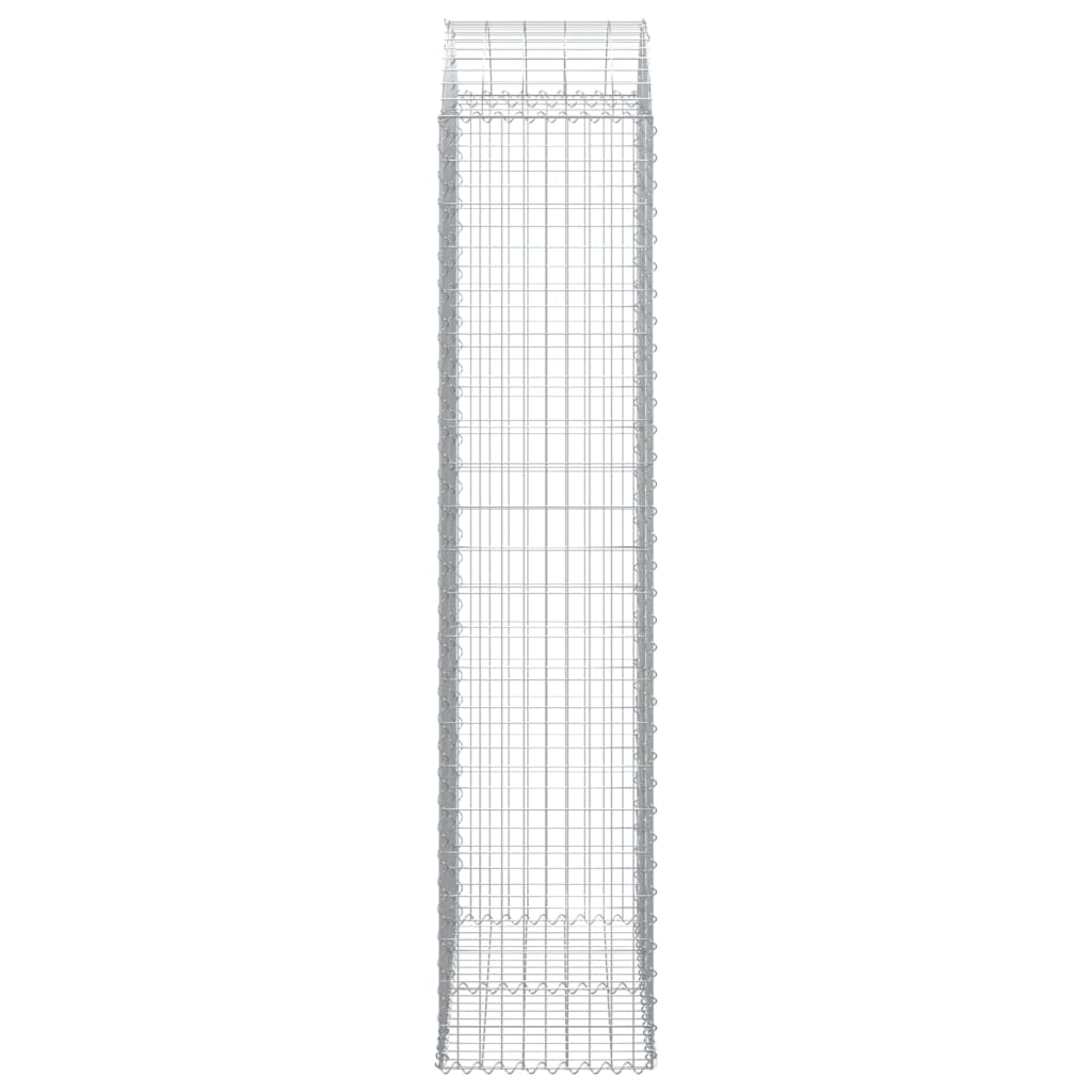 vidaXL Cesto gabião arqueado 100x50x220/240 cm ferro galvanizado