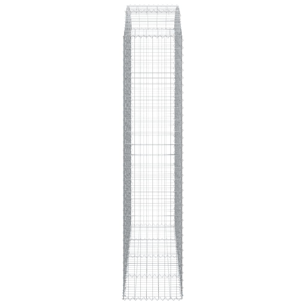 vidaXL Cesto gabião arqueado 200x50x220/240 cm ferro galvanizado